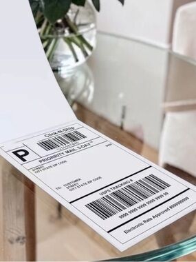 USPS 100 Thermal Mail Shipping Label Sticker - White